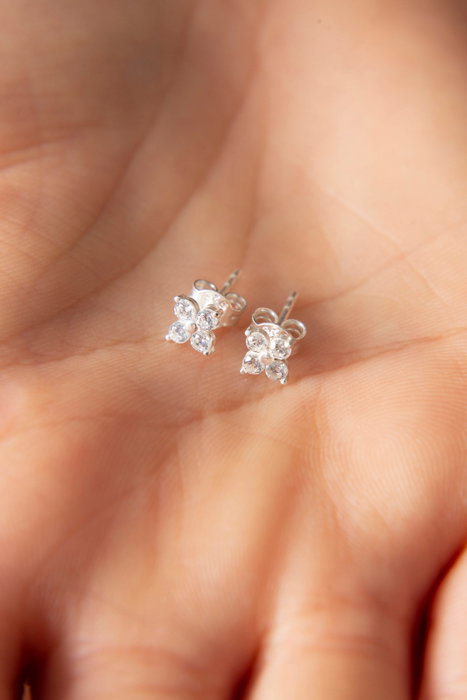 Heliophilia Silver Pendientes de Plata de Ley 925